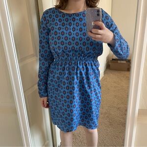 NWT J. Crew geometric elastic waist tulip hem dress